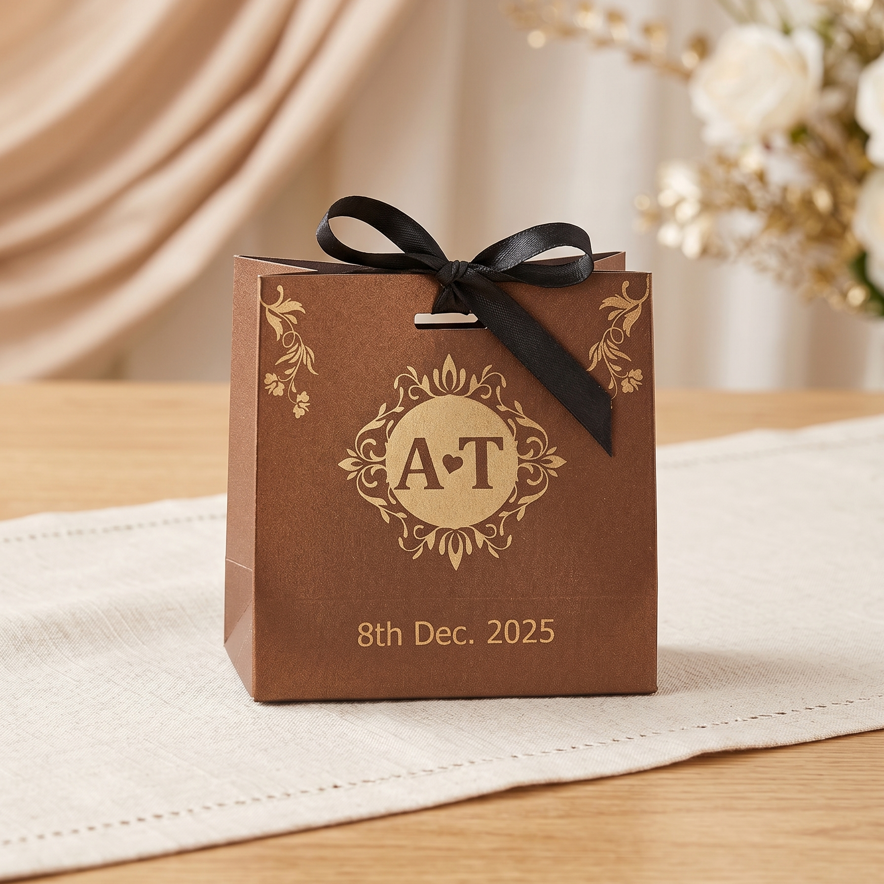 Brown Nikah Box For Wedding Ceremony
