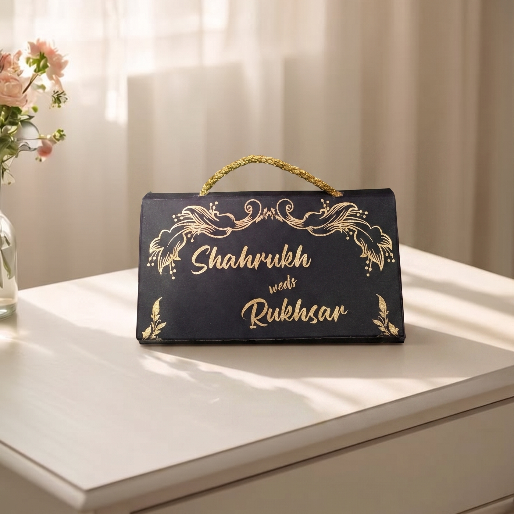 Black Nikah Box For Wedding Ceremony